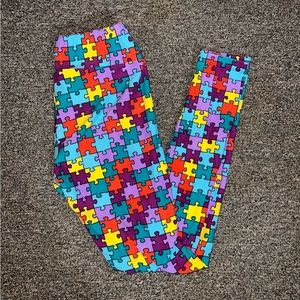 LulaRoe Puzzle Pieces Leggings - One Size
